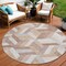 Edge Collections - 8' - Brown - For Area Rug Geometric Washable Indoor and Outdoor Use - 1 Piece